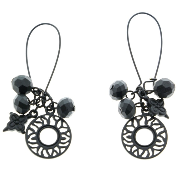 Lane Bryant Jewelry - Lane Bryant Dangle Earrings Black NWOT